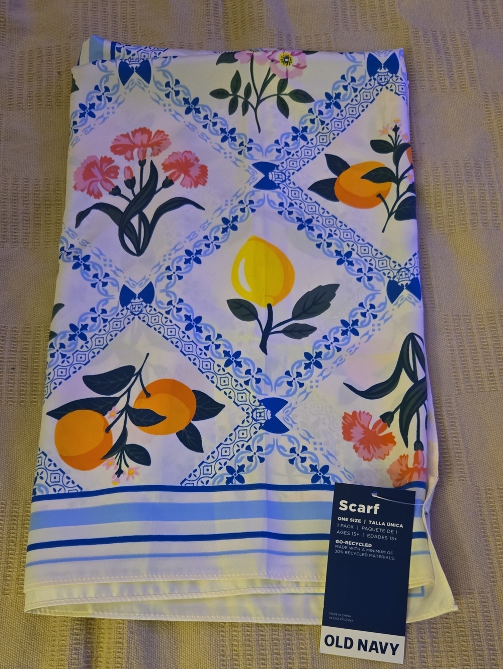 Old Navy Floral Citrus Scarf